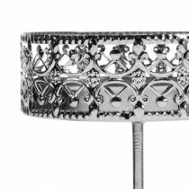 Artikel Florale Kerzenhalter zum Stecken Silbern Ø7,4cm H12,5cm Antik-Optik 4 St