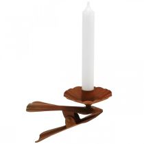 Kerzenhalter zum Klemmen, Advent, Kerzendeko aus Metall Edelrost Ø8,5cm L16cm