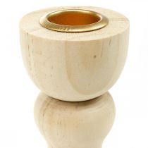 Artikel Kerzenhalter Holz Tischdeko für Stabkerzen H17cm 2St