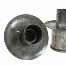Artikel Stufen-Kerzenhalter-Set Silber Antik Ø9,5–10,5cm H7–14cm 4Stck