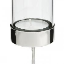 Kerzenhalter zum Stecken Metall/Glas Ø5cm H19cm 4St