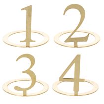 Artikel Kerzenringe Metall Ø 3 cm Gold Zahlen 1–4 Set 4 Stück für Stabkerzen Adventskranz