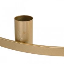 Artikel Kerzenring Stabkerzen Kerzenhalter Metall Mattgold Ø35cm