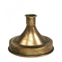 Kerzenständer Gold Metall Kerzenhalter Antik Look H8,5cm