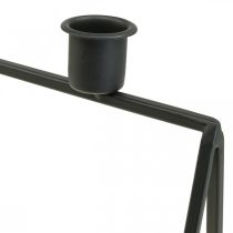 Artikel Kerzenständer Schwarz Kerzenhalter Adventskranz L38cm H31cm