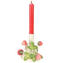 Artikel Kerzenständer Sommer Metalldeko Erdbeermotiv Creme H13cm