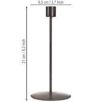 Artikel Kerzenständer Stabkerzenhalter Antikbraun Metall H21,5cm 2er Set für Tischdeko