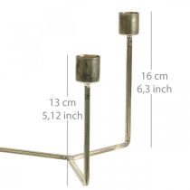 Artikel Kerzenständer für Kerzentablett Champagner Metall 37×17×18cm