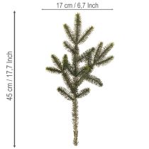 Artikel Künstlicher Tannenzweig 45 cm Grün 3er-Set für Tischdekoration und Gestecke