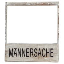 Artikel Holzkiste mit Griff „Männersache“ Pflanzkasten 30×9×10cm