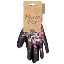 Artikel Kixx Gartenhandschuhe Schwarz Rosa Blüten Größe 8