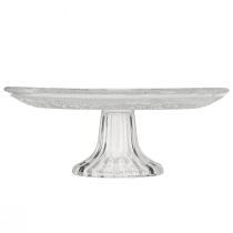 Artikel Glas-Tortenplatte auf Fuß, Ø 20cm - Elegante Kuchenpräsentation für Feiern und Events