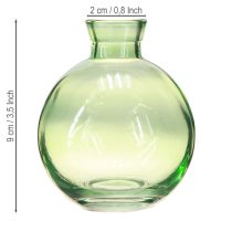 Artikel Kleine bauchige Glasvasen Grün Ø7,5cm H9cm 6 St Dekovase