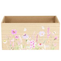 Artikel Kleine Holzbox Holzkiste Blumen Schmetterling 30x18cm Aufbewahrung Dekoration
