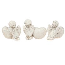 Artikel Kleiner Deko-Engel mit Herz Trauerdeko Geschenkidee creme 5cm 6er Set