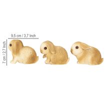 Artikel Kleiner Osterhase Deko Häschen Polyresin Set 9×6×6,5cm 3er Pack