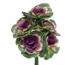Künstlicher Zierkohl Violett, Grün 25cm 6St