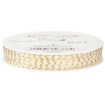 Artikel Kordel Baumwolle Gold Creme 7mm 15m Dekoband Geschenkband Floristik