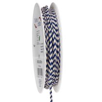 Artikel Geschenkband Kordel gestreift Polyester 3mm x 20m Weiß-Blau Innenbereich