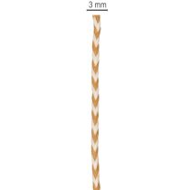 Artikel Geschenkband Kordel zweifarbig Polyester 3 mm x 20 m Hellbraun Creme