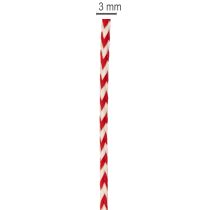 Artikel Kordel Polyester Zickzack-Muster Rot/Weiß 3mm x 20m Rolle