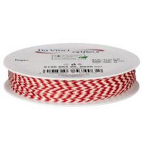 Artikel Kordel Polyester Zickzack-Muster Rot/Weiß 3mm x 20m Rolle