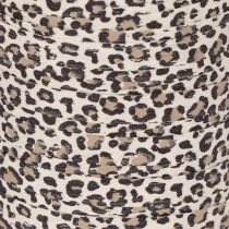 Artikel Geschenkband Kräuselband Baumwolle 10mm 100m Leopardenmuster Creme