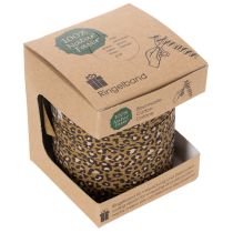 Artikel Kräuselband 100% Baumwolle 10mm 100m Leoprint Goldbraun Innenbereich