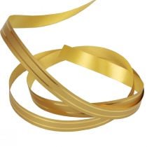 Artikel Kräuselband Geschenkband Schleifenband Gold mit Goldstreifen 10mm 250m