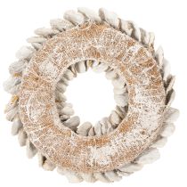 Artikel Kranz Baumschwamm Naturfaser Weiß 37 cm Innenbereich