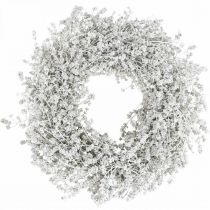 Artikel Weihnachtskranz Weiß Trockenblumenkranz Leinenkraut Ø34cm