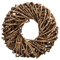 Artikel Rattankranz rund aus Naturzweigen, braun, 35 cm