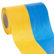 Artikel Kranzbänder Moiré 150mm in Blau-Gelb - Premium Trauerband & Dekoband, Feierlichkeiten, Schleifenband