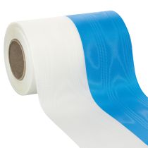 Artikel Kranzbänder Moiré Blau-Weiß 150 mm