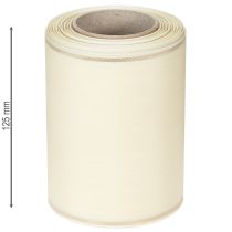 Artikel Kranzband Creme mit Goldkante Supersatin 125mm 25m - Wasserfest, Ideal für Computerdruck & Umweltfreundlich