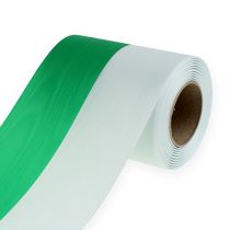 Kranzbänder Moiré grün-weiß 125mm 25m