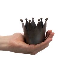 Artikel Kleine Metall-Dekokrone Schwarz 10 cm Innenbereich