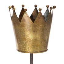 Artikel Deko-Krone auf Stab Metall 73cm Gold für Innen- und überdachte Außenbereiche