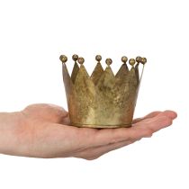Artikel Deko-Krone Metall Gold 11 cm Ø für Tischdekoration