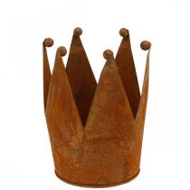 Dekokrone, Metalldeko, Edelrost Ø15cm H11,5cm