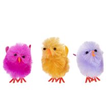 Artikel Chenille Kunststoff Osterküken 4 cm für Innenraum Dekoration und Bastelarbeiten 10-teilig