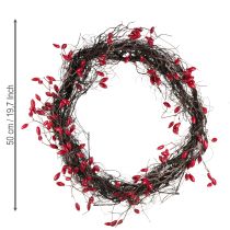 Artikel Künstlicher Hagebuttenkranz Rot Ø50cm Herbstdeko Türkranz