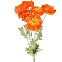 Artikel Hochwertige Künstliche Mohnblumen Orange - Summer Dekoration 3St