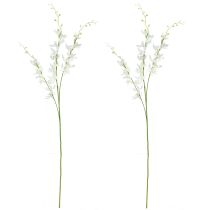 Artikel Künstliche Orchideen Zweig cremeweiße Blüten L90cm 2 St - Dekoration