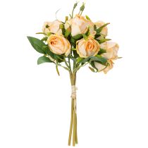 Artikel Kunstblume Rosenstrauß Rosa 31cm, Realistische Dekoration, 3 Stiele