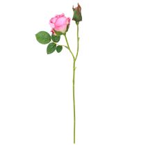 Artikel Künstliche Rosen Pink Bund 36cm 6St Dekoration Seidenblumen