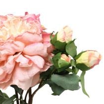 Künstliche Rosen Blüte und Knospen Kunstblume Rosa 57cm