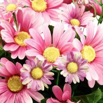 Künstliche Margeriten Kunstblumenstrauß Pink 44cm