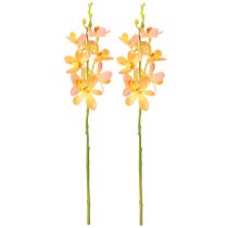 Artikel Künstlicher Orchideen Zweig 8 Blüten Orange - Dekoration Büro & Hochzeit
