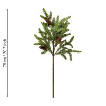Artikel Künstlicher Tannenzweig Weihnachtsdeko mit echten Zapfen 78cm